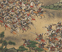 『源平合戦図屏風(部分)　作者不詳　江戸時代・17世紀　オーストリア応用美術館蔵』の画像