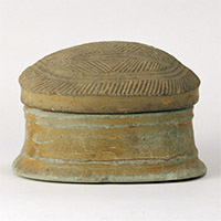 Image of "Lidded Vessel, Jasper, Excavated at Oyagatani Tumulus, Tarui-cho, Gifu, Kofun period, 4th - 5th century"