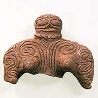 Image of "Gangu (Stone Figurine), From Komukai, Nanbu-machi, Aomori, Jomon period, 1000-400 BC"