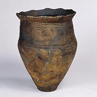 Image of "Deep Jar, From Syukudu-cho, Muroran-shi, Hokkaido,Epi-Jomon period, 2nd-1st century BC (Gift of Mr. Watanabe Matazo)"