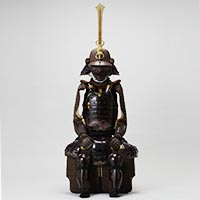 Image of "Gusoku Type Armor, Two-piece cuirass with black lacing, Formerly used by Sakakibara Yasumasa, Edo period, 17th century (Important Cultural Property)"