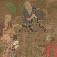 Image of "Sixteen Arhats: Eighth Arhat (detail), Heian period, 11th century (National Treasure)"