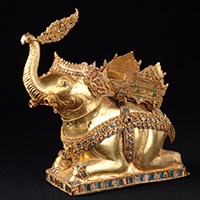 Image of "Miniature Elephant, Ayutthaya, Early 15th century, Chao Sam Phraya National Museum"