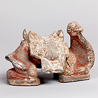 Image of "Camel, With pigment, China, Northern Wei dynasty, 6th century (Gift of Dr. Yokogawa Tamisuke)"