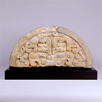 Image of "Roof Tile, Taotie design, Warring States period (Yan state), 5th–4th century BC"