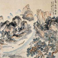 『重要文化財　兎道朝暾図（部分）　木米筆　江戸時代・文政7年(1824) 』の画像