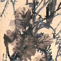 Image of "Grapes (detail), By Tachihara Kyosho, Edo period, dated 1835 (Important Cultural Property)"