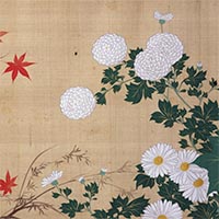 Image of "Flowers and Birds of the Four Seasons, Volume 2 (detail), By Sakai Hoitsu, Edo period, dated 1818"