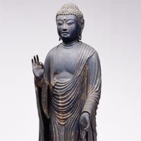 Image of "Standing Amida Nyorai (Amitabha) (detail), Kamakura period, 13th century (On exhibit from May 9, 2017)"