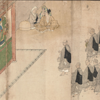 Image of "Illustrated Biography of Itinerant Priests, Vol. 2 (detail), Kamakura period, 14th century (Important Cultural Property, Gift of Mr. Tanaka Shinbi)"