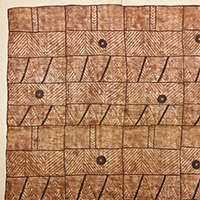『樹皮布（タパ）（部分）　メラネシア、フィジー諸島　19世紀後半～20世紀初頭』の画像