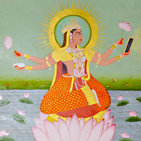 Image of "Maha Lakshmi (detail), By Jaipur school, India, First half of 19th century"