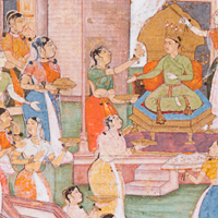 Image of "Folio from a Razmnama Manuscript (detail), By Mughal school, India, Late 16th century"