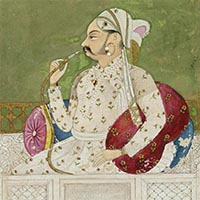 Image of "Seated Maharaja Sujan Singh of Bikaner (detail), By Bikaner school, 18th century"