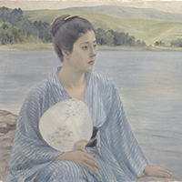 『重要文化財　湖畔 （部分）　黒田清輝筆　明治30年(1897)』の画像