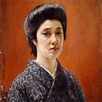 Image of "Portrait of a Woman (detail), By Kuroda Seiki, 1912"