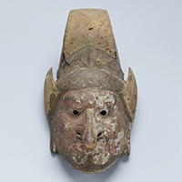 Image of "Gigaku Mask Suiko, Asuka–Nara period, 8th century (Important Cultural Property)"