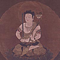 Image of "Monju Bosatsu (Manjusri) (detail), Kamakura period, 14th century (Gift of Mr. Matsunaga Yasuzaemon)"