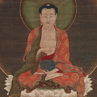 Image of "Shaka (Sakyamuni) Triad (detail), Nanbokucho-Muromachi period, 14th&ndash;15th century"