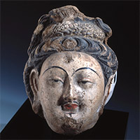 Image of "Head of Bodhisattva, Otani collection, 7th–8th century"