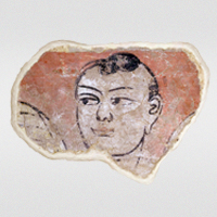 Image of "Winged Figure (detail), Miran, ChinaOtani collection, 3rd&ndash;4th century"