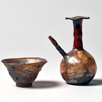 Image of "Glass Bowl, Glass Ewer, Attributed provenance: Yeonbaek, Korea, Goryeo dynasty, 11th&ndash;12th century (Gift of the Ogura Foundation)"