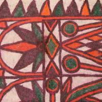 Image of "Felt Rug, Lozenges with flower design on light red ground (detail), Turkey, First half of 20th century (Gift of Mr. Konishi Akihito)"