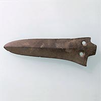 Image of "Polished Stone Halberd, Excavated at Matsugasako, Nakaitoda, Itoda-machi, Fukuoka, Yayoi period, 2nd century BC–3rd century AD (Gift of Mr. Nishimura Shinjiro and another)"