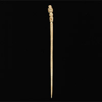 Image of "Bone Hairpin, Excavated at Kamitakatsu Shell Mound, Tsuchiura-shi, Ibaraki, Jomon period, 2000–400 BC"