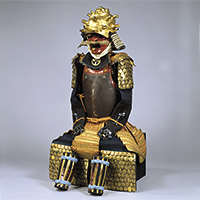 Image of "Gusoku Type Armor, With two-piece cuirass with red lacing, Edo period, 17th century"