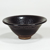 Image of "Bowl, Black glaze with "oil spots", Jin dynasty, 12th–13th century (Gift of Dr. Yokogawa Tamisuke)"