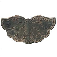 Image of "Kei GongIn shape of butterfly, Excavated at Miyabuchi, Matsumoto-shi, Nagano, Heian period, dated 1001 (Important Cultural Property, Gift of Mr. Takahashi Tamotsu) "