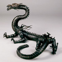 Image of "Articulated Figure, Dragon, By Myochin Mune'aki, Edo period, dated 1713"