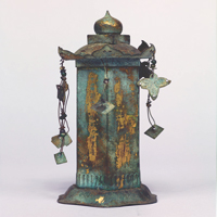 Image of "Sutra Case, Gilt Bronze, From Nishiyama-cho, Sabae-shi, Fukui, Muromachi period, 16th century"