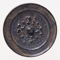 Image of "Mirror with Semi-triangular Rim, Design of Two Divinities and Two Animals, From Samidatakarazuka Tumulus, Kawai-cho, Nara, Kofun period, 4th&ndash;5th century, Important Cultural Property"