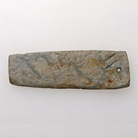 Image of "Stone Ritual Sickle, Excavated at Samita Takarazuka Tumulus, Kawai-cho, Nara, Kofun period, 4th–5th century (Important Cultural Property)"