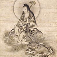 水墨画 仏像 和34年制作 水墨画・仏像・1088x788ミリ - メルカリ