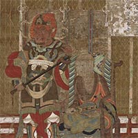 Image of "Sixteen Arhats: First Arhat (detail), Heian period, 11th century (National Treasure)"