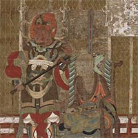 『国宝　十六羅漢像（第一尊者）（部分）　平安時代・11世紀』の画像