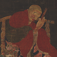 Image of "Patriarch of the Tendai School Zenmui (Subhakarasimha) (detail), Heian period, 11th century (National Treasure, Lent by Ichijoji, Hyogo)"