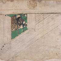 Image of "Illustrated Scroll of Legends about the Origin of Kitano Tenjin Shrine, Vol. 2 (detail), Kamakura period, 14th century (Important Cultural Property)"