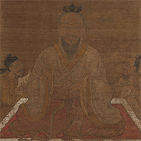 Image of "Portrait of Confucius (detail), Kamakura period, 13th century (Important Cultural Property)"