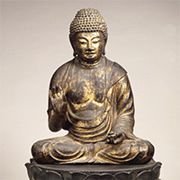 Image of "Seated Yakushi Nyorai (Bhaisajyaguru),  Heian period, 9th century"