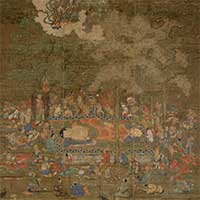 『仏涅槃図（部分）　鎌倉時代・14世紀』の画像