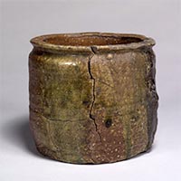 Image of "Water Jar with Straight Lip, Known as &quot;Shiba no Iori&quot;, Shigaraki ware, Hitoeguchi type, Azuchi-Momoyama period, 16th century (Important Cultural Property, Gift of Mr. Hirota Matsushige)"
