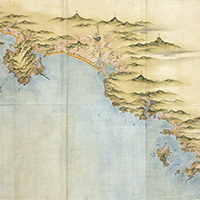 Image of "Map of Kyushu, Large scale, No. 6 (detail), By Ino Tadataka, Edo period, 19th century (Important Cultural Property)"