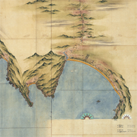 Image of "Map of Kyushu (Large-scale map), No. 9 (detail), Meiji era, 19th century (Important Cultural Property)"