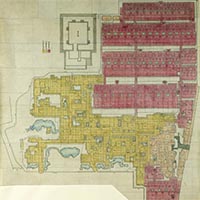Image of "General Plan of the Ladies' Chambers at the Main Enclosure of Edo Castle (detail), Edo period, 19th century"