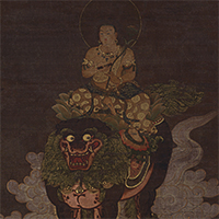 Image of "Monju Bosatsu (Manjusri) (detail), Nanbokucho period, 14th century"