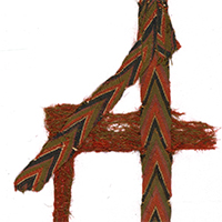 Image of "Ban-to (&quot;Head&quot; or Top Part of a Buddhist Ritual Banner), With arrowhead pattern (detail), Asuka-Nara period, 7th-8th century (Important Cultural Property)"